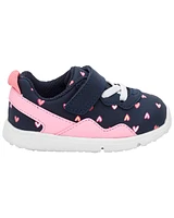 Every Step® First Walker Heart Athletic Sneakers - Navy