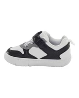 Baby Every Step® First Walker  Faux Leather Fashion Sneakers - White/Black