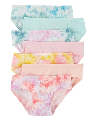 Toddler 7-Pack Tie-Dye Hipster Stretch Cotton Undies