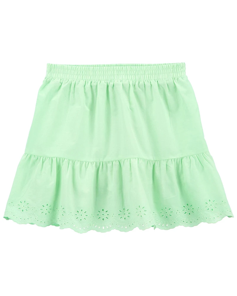 Kid Eyelet Lawn Skort