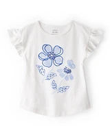 Toddler Short-Sleeve Fashion Top - White