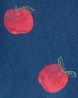 Toddler Girl Apple Print Dress