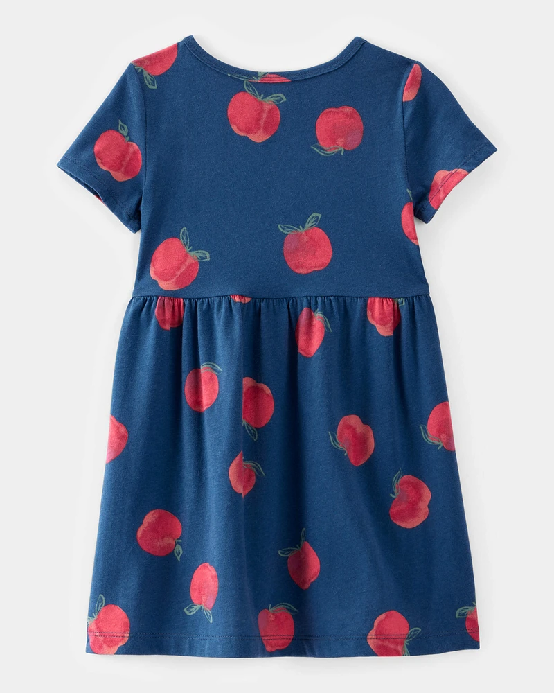 Toddler Apple Print Dress