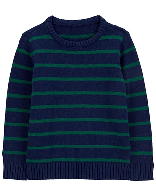 Toddler Striped Cotton Sweater