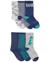 Kid 6-Pack Dinosaur Crew Socks