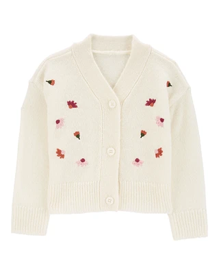 Baby Floral Sweater Knit Cardigan