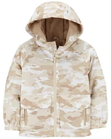 Camo Print Fleece Lined Jacket