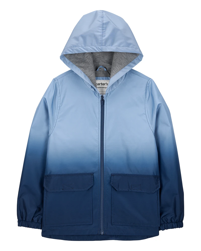 Dip Dye Rain Jacket - Blue
