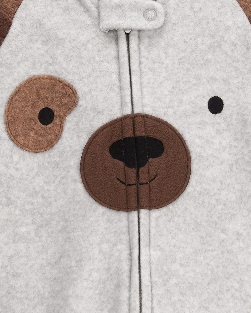 1-Piece Bear Fleece Footie Pyjamas