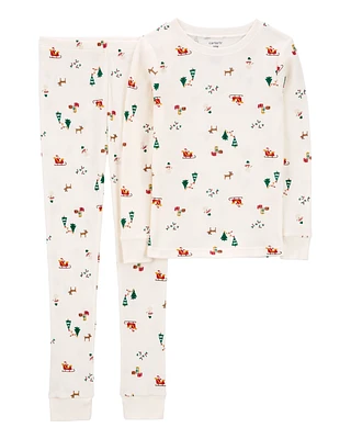 Kid 2-Piece Christmas Print Thermal Pyjamas