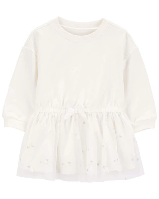 Baby Glitter Long-Sleeve Cotton Dress