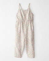 Toddler Organic Cotton Gauze Floral-Print Jumpsuit