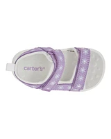 Every Step® First Walker Floral Sandals - Purple/White