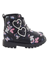 Toddler Butterfly Heart Buckle Boots