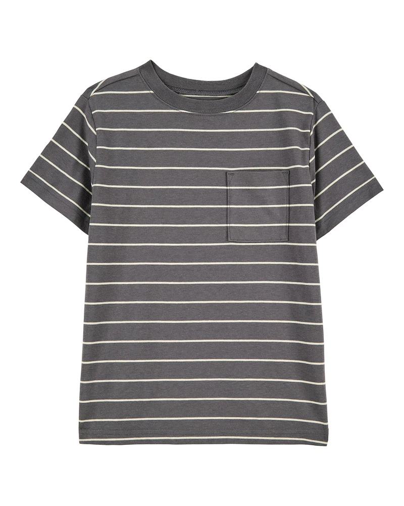 Kid Striped Short-Sleeve Pocket Tee
