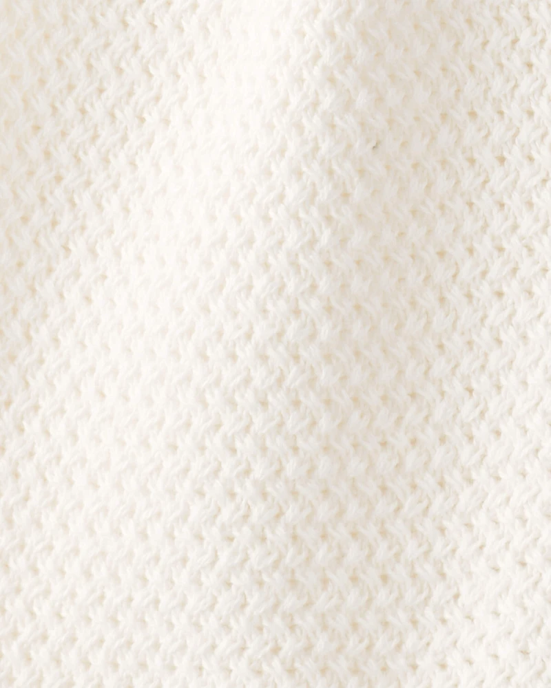 Baby Organic Cotton Crotchet Knit Romper