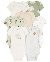 Baby 7-Pack Milk & Cookies Short-Sleeve Bodysuits