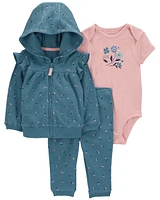 Baby 3-Piece Floral Little Jacket Set