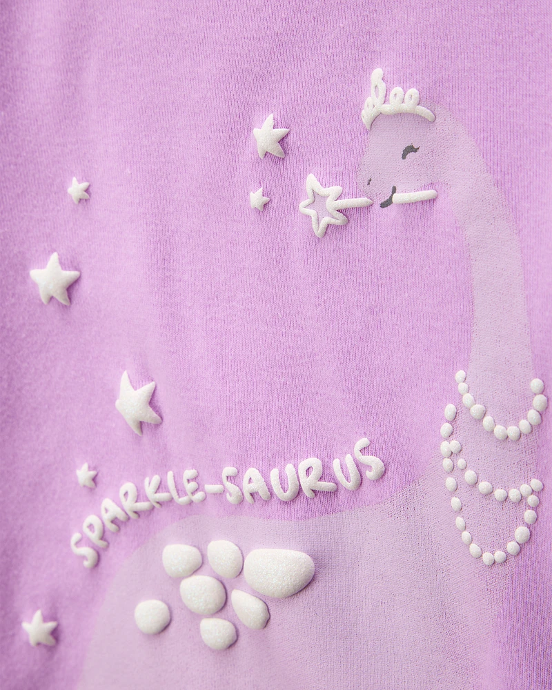 Baby Dinosaur Print Snug Fit Cotton 4-Piece Pyjamas