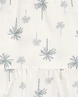 Toddler 2-Piece Palm Tree  Floral Set - Ivory