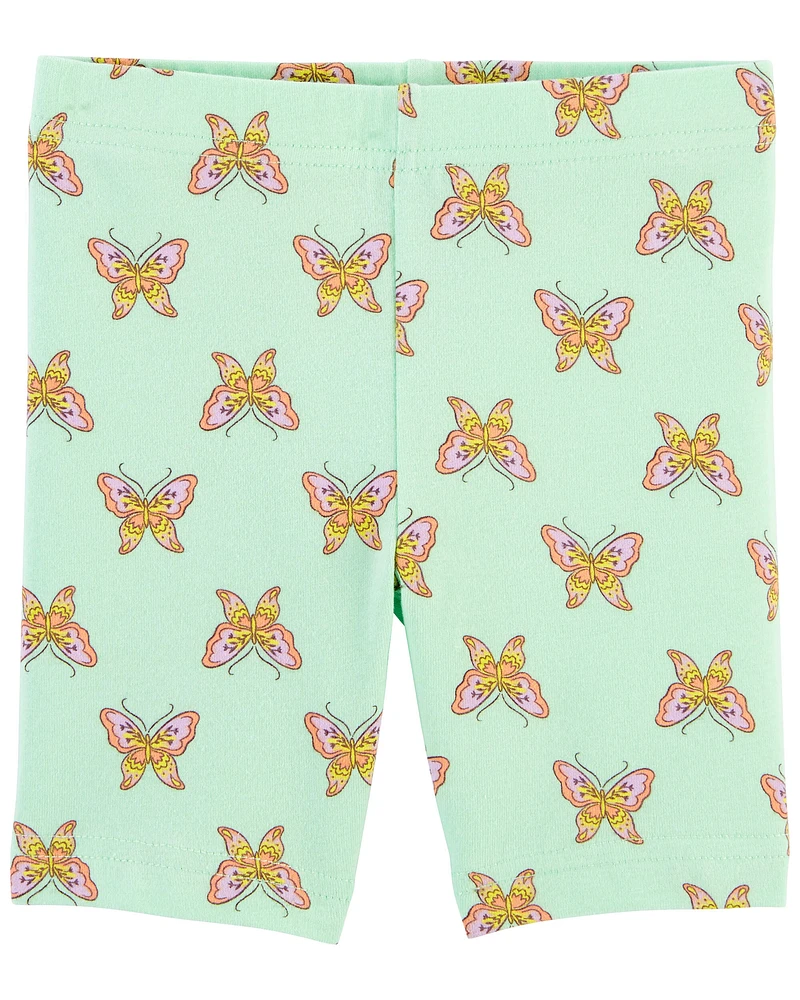 Baby Butterfly Print Bike Shorts