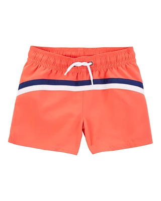 Toddler Striped Swim Trunks
