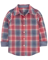 Toddler Plaid Button-Front Shirt