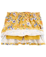 Toddler Yellow Floral Skort