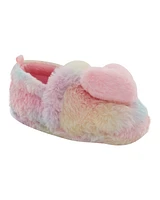 Rainbow Heart Faux Fur Loafer Slippers