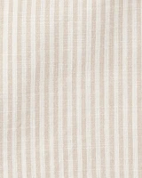 Baby Striped Cotton Outfit Set - Tan