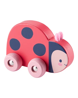 Baby Ladybug Wooden Push Car