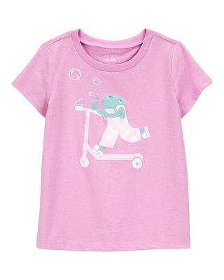 Toddler Scooter Frog Graphic Tee