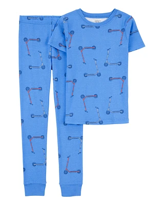 Kid 2-Piece Scooter Print 100% Snug Fit Cotton Pyjamas