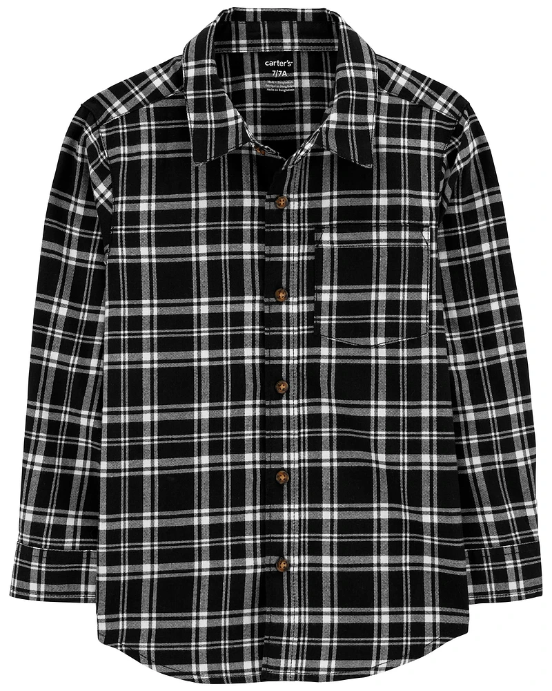 Kid Plaid Button-Down Shirt