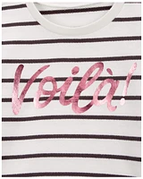 Toddler Striped French Terry  Long-Sleeve Pullover