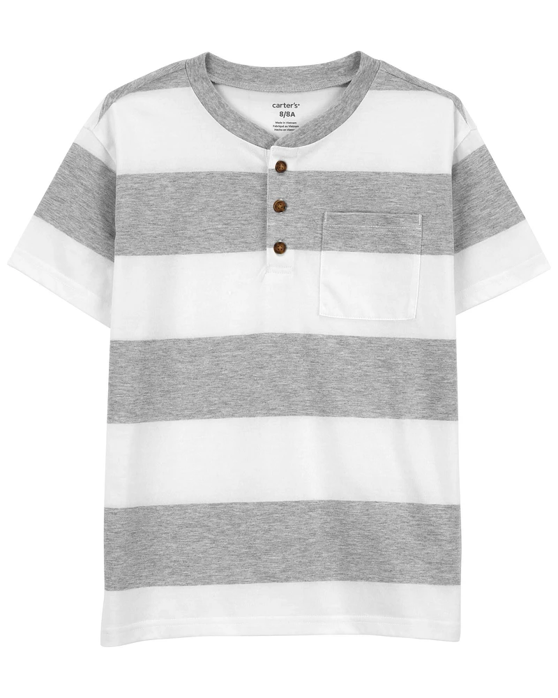 Striped Jersey Henley