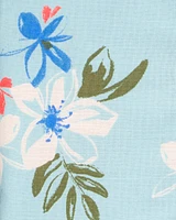 Baby 3-Piece Tropical Button-Down Shirt & Chambray Short Set