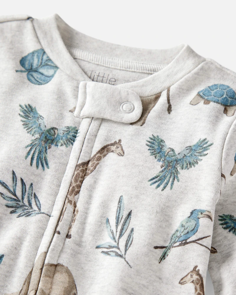 Baby Organic Cotton Safari-Print Sleeper