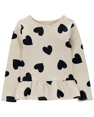 Kid Heart Peplum Jersey Tee