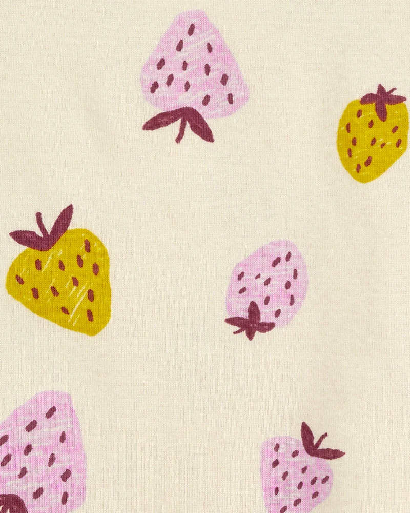 4-Piece Floral & Strawberry-Print Pyjama set