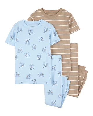 Baby 4-Piece Snacks Cotton Pyjamas