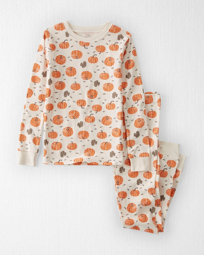 Kid Organic Cotton Pyjamas Set Harvest Pumpkins