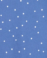 Kid Polka Dot Short-Sleeve Fashion Top - Blue