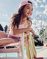 Kid 2-Piece Printed 1-Piece Swimsuit & Short Set