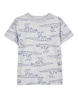 Kid Dinosaur Print Short-Sleeve Tee - Grey