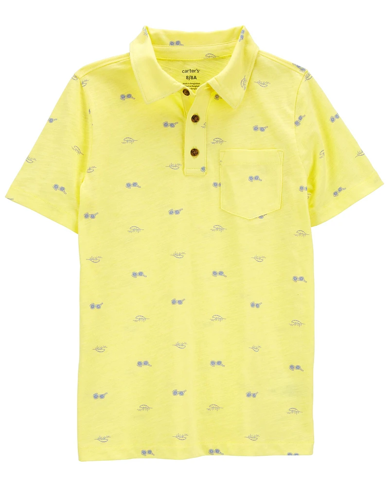 Sunglasses Print Polo Shirt