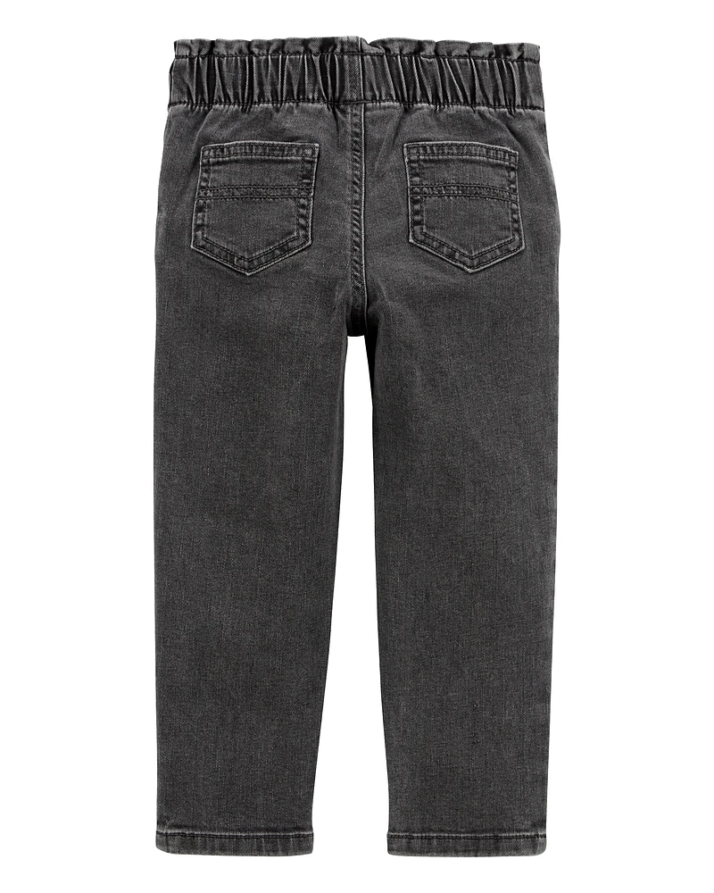 Baby Pull-On Denim Pant - Black