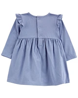 Eyelet Chambray Dress