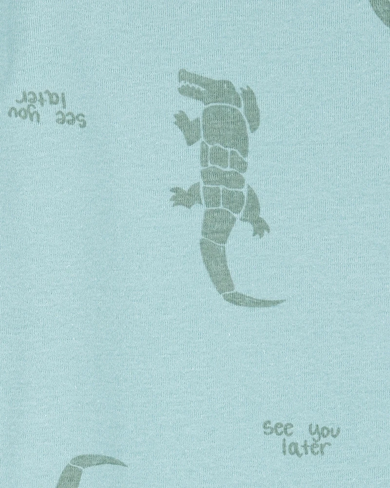 Toddler 2-Piece Alligator Print 100% Snug Fit Cotton Pyjamas