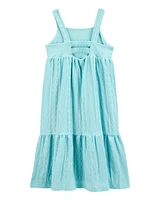 Kid Tiered Textured Midi Dress